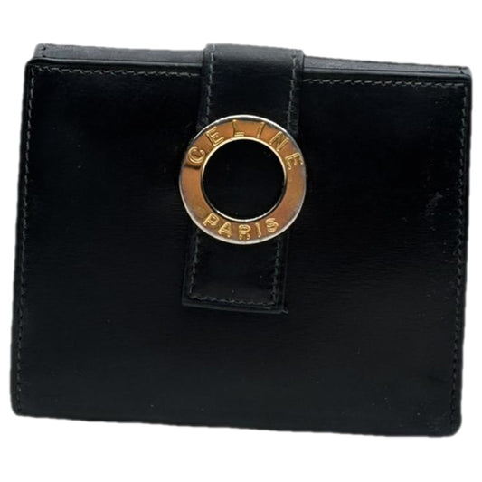 Celine Triomphe Black Leather Wallet image 1