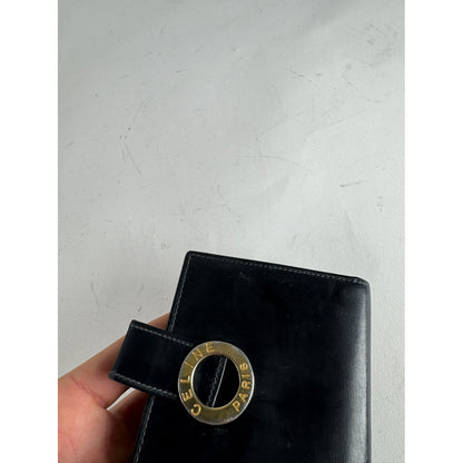 Celine Triomphe Black Leather Wallet image 5