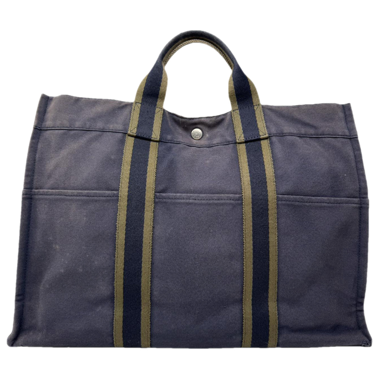 Hermès Navy Cotton Handbag image 1