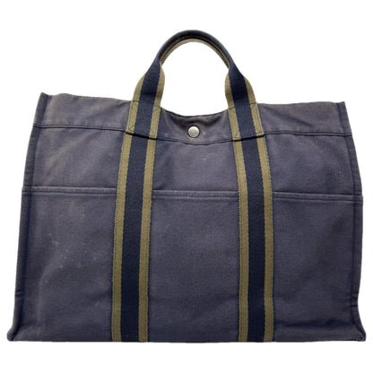 Hermès Navy Cotton Handbag image 1