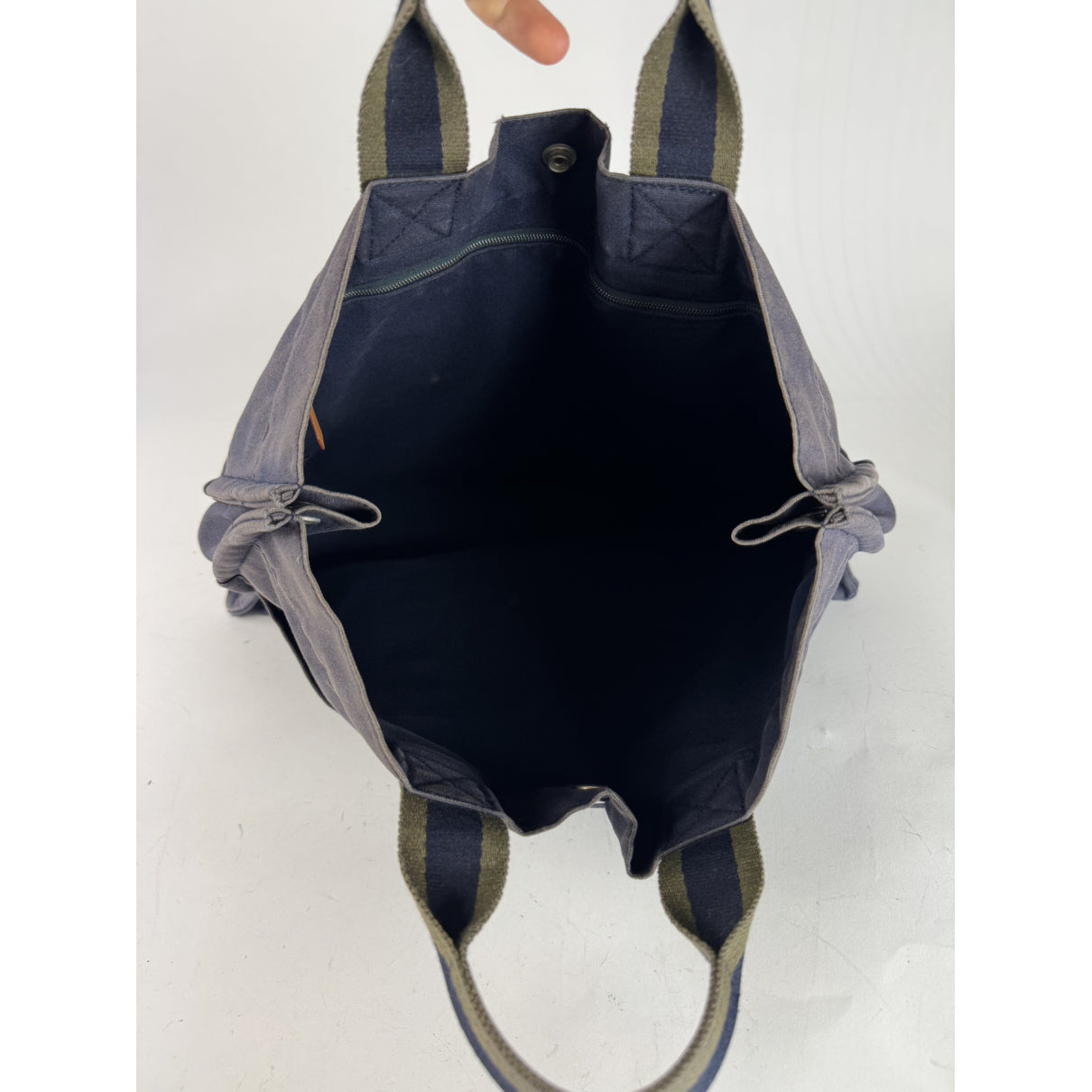 Hermès Navy Cotton Handbag image 2