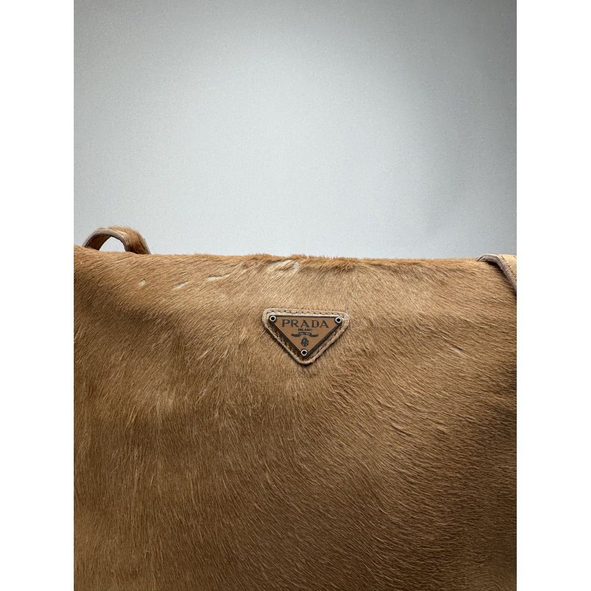 Prada Re-Edition 2000 Brown Fur Handbag image 2
