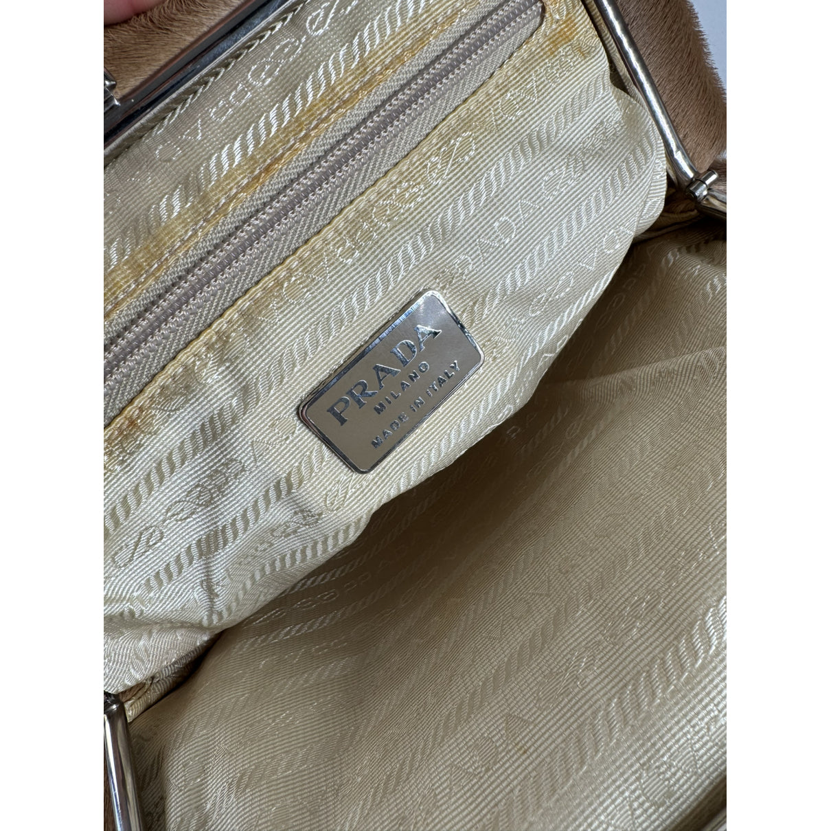 Prada Re-Edition 2000 Brown Fur Handbag image 4