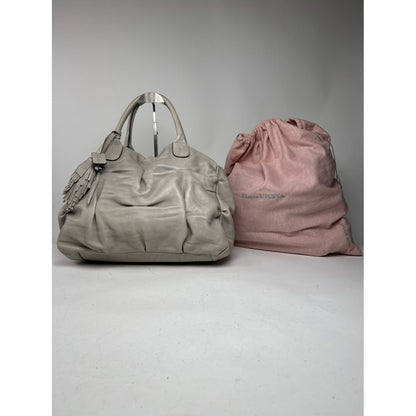 Non Signé / Unsigned Silver Leather Handbag image 2