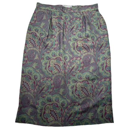 Yves Saint Laurent Purple Silk Skirt image 1