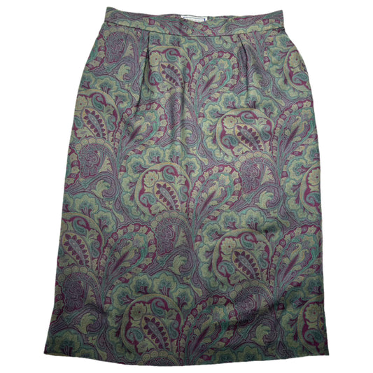 Yves Saint Laurent Purple Silk Skirt image 1