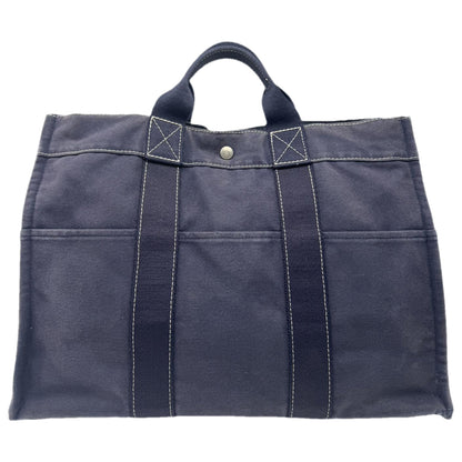 Hermès Navy Cotton Handbag image 1