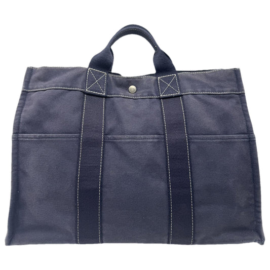Hermès Navy Cotton Handbag image 1