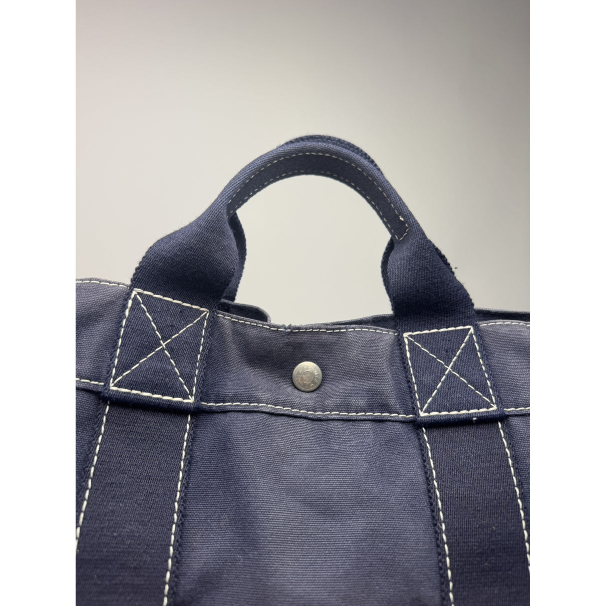 Hermès Navy Cotton Handbag image 3