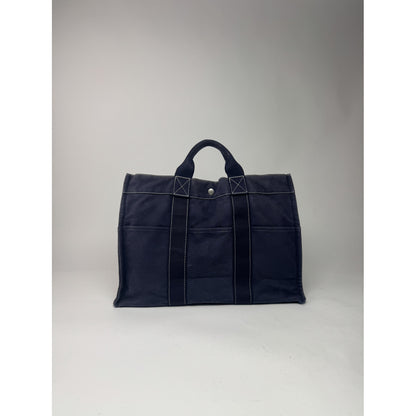 Hermès Navy Cotton Handbag image 4