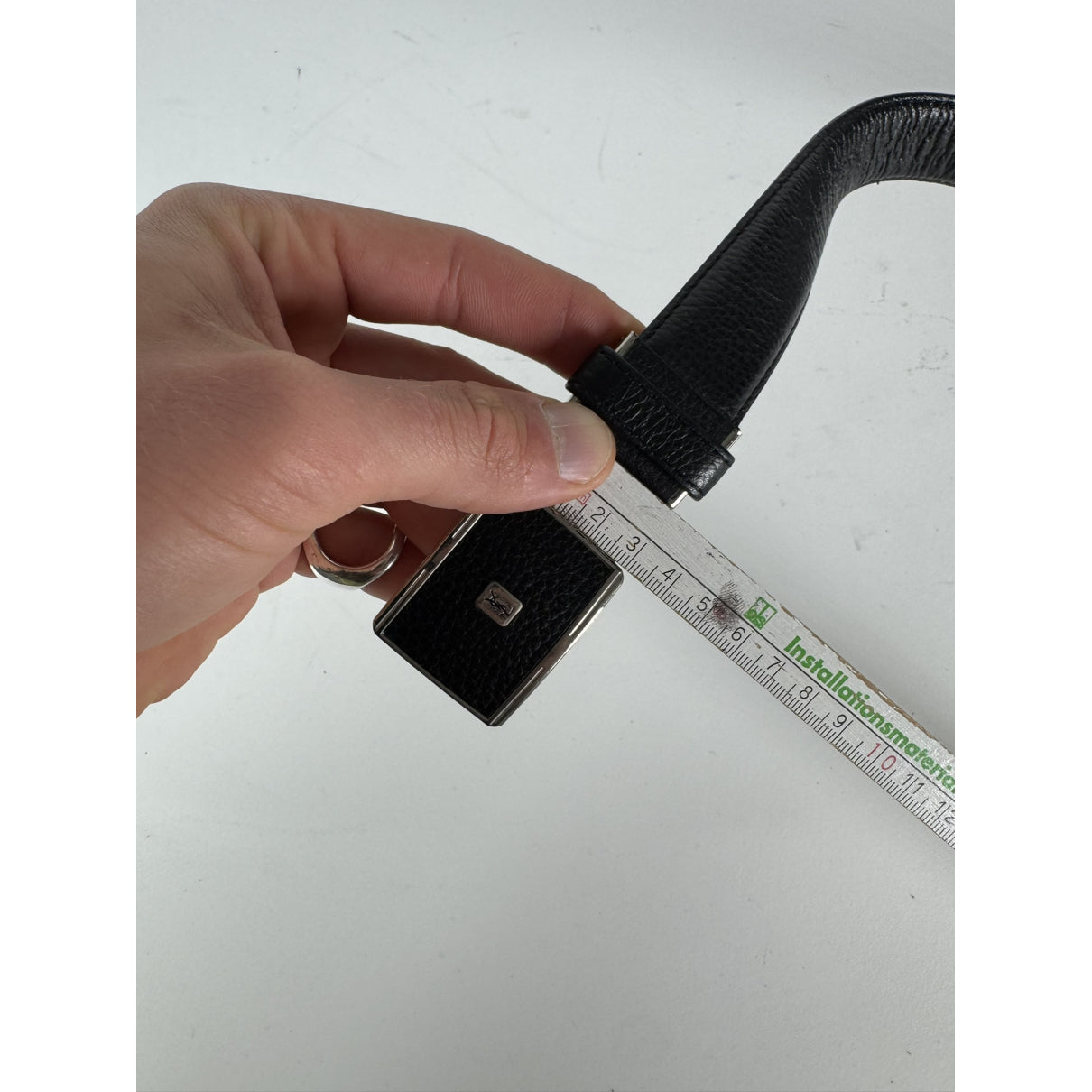 Yves Saint Laurent Black Leather Belt image 4