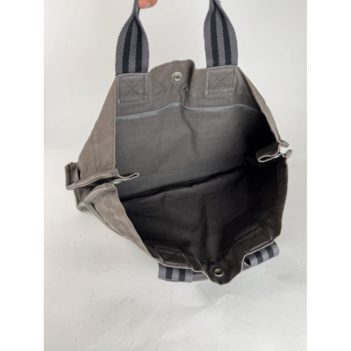Hermès Grey Cotton Handbag image 4