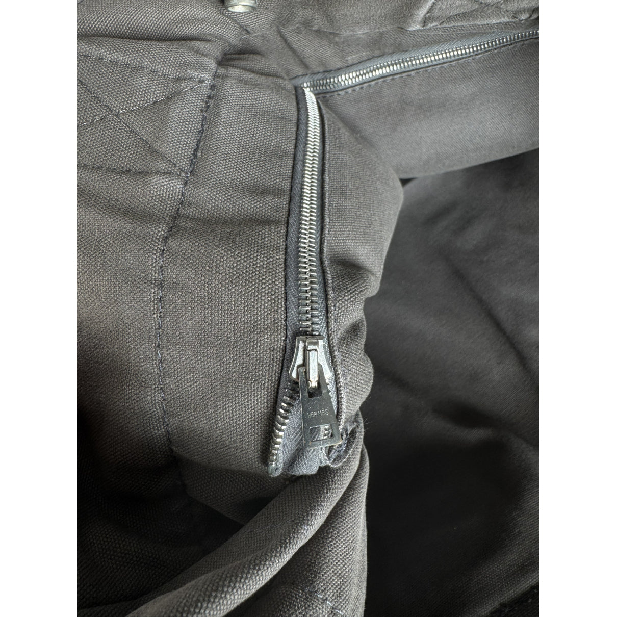 Hermès Grey Cotton Handbag image 5