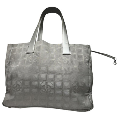 Chanel Silver Cotton Handbag image 1
