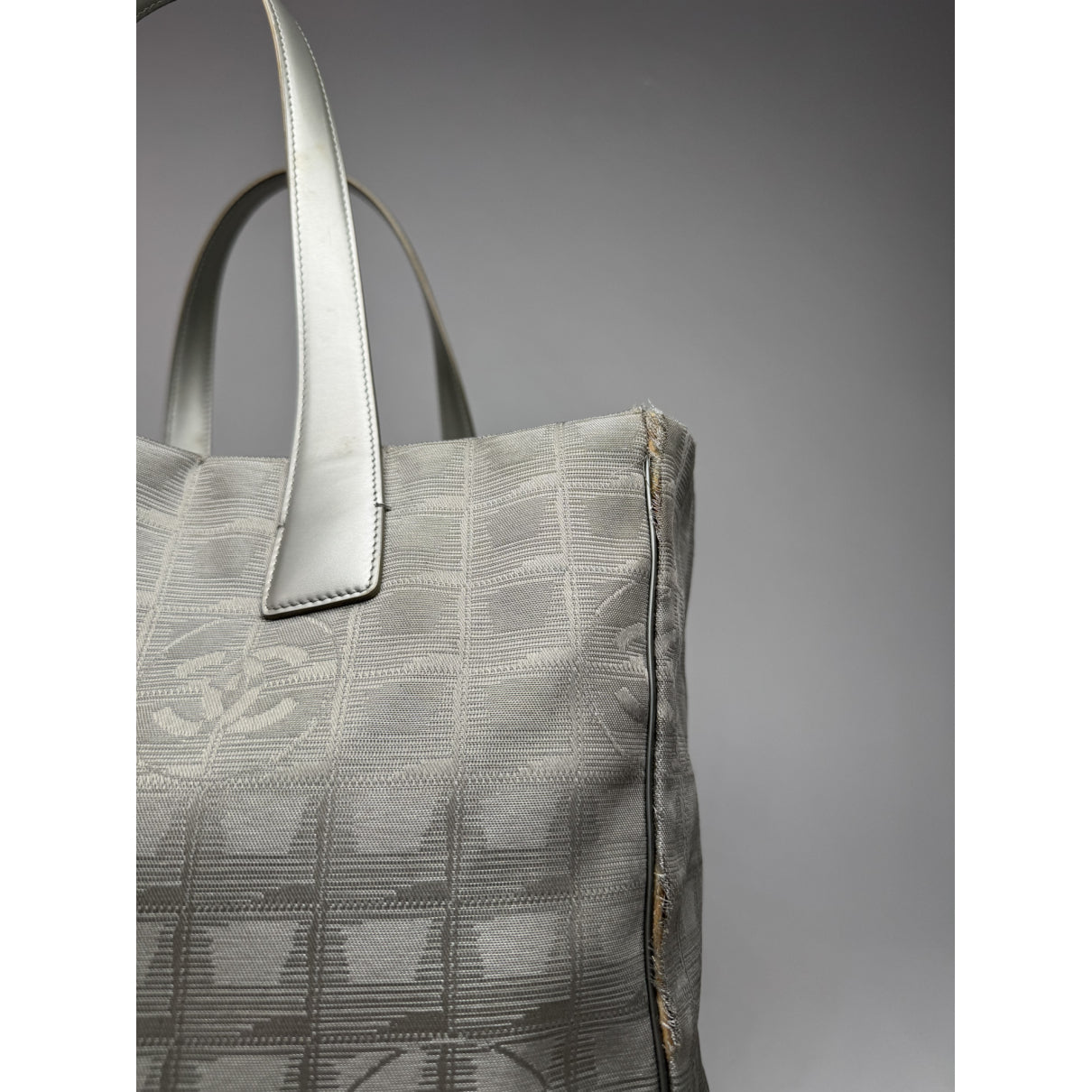 Chanel Silver Cotton Handbag image 3