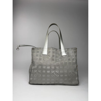 Chanel Silver Cotton Handbag image 5