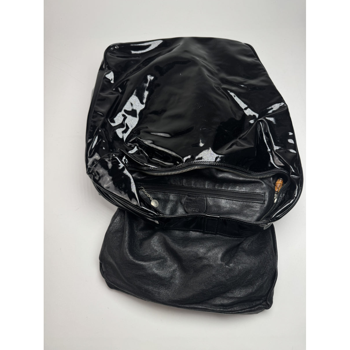 Gucci Jackie 1961 Black Patent Leather Handbag image 2