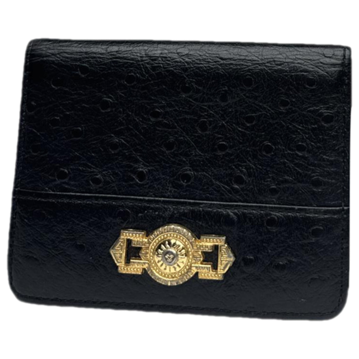 Gianni Versace Black Ostrich Purse image 1