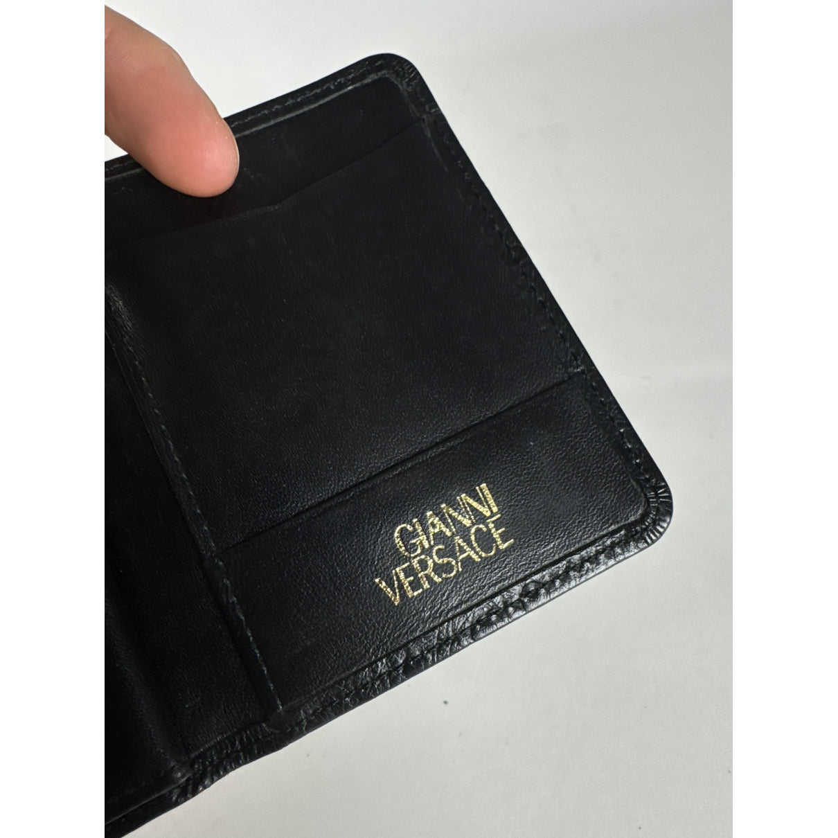 Gianni Versace Black Ostrich Purse image 4