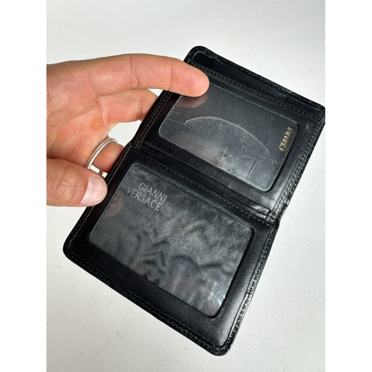 Gianni Versace Black Ostrich Purse image 5