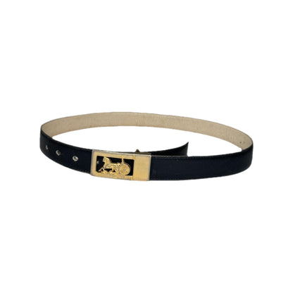 Celine Triomphe Black Leather Belt image 1