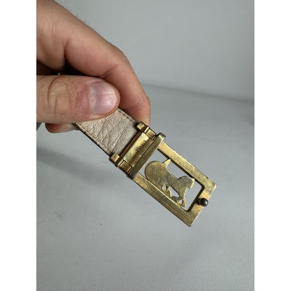 Celine Triomphe Black Leather Belt image 3