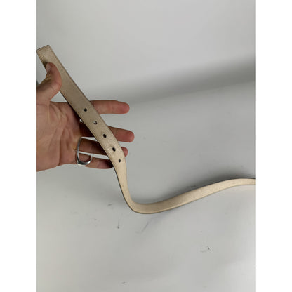 Celine Triomphe Black Leather Belt image 4