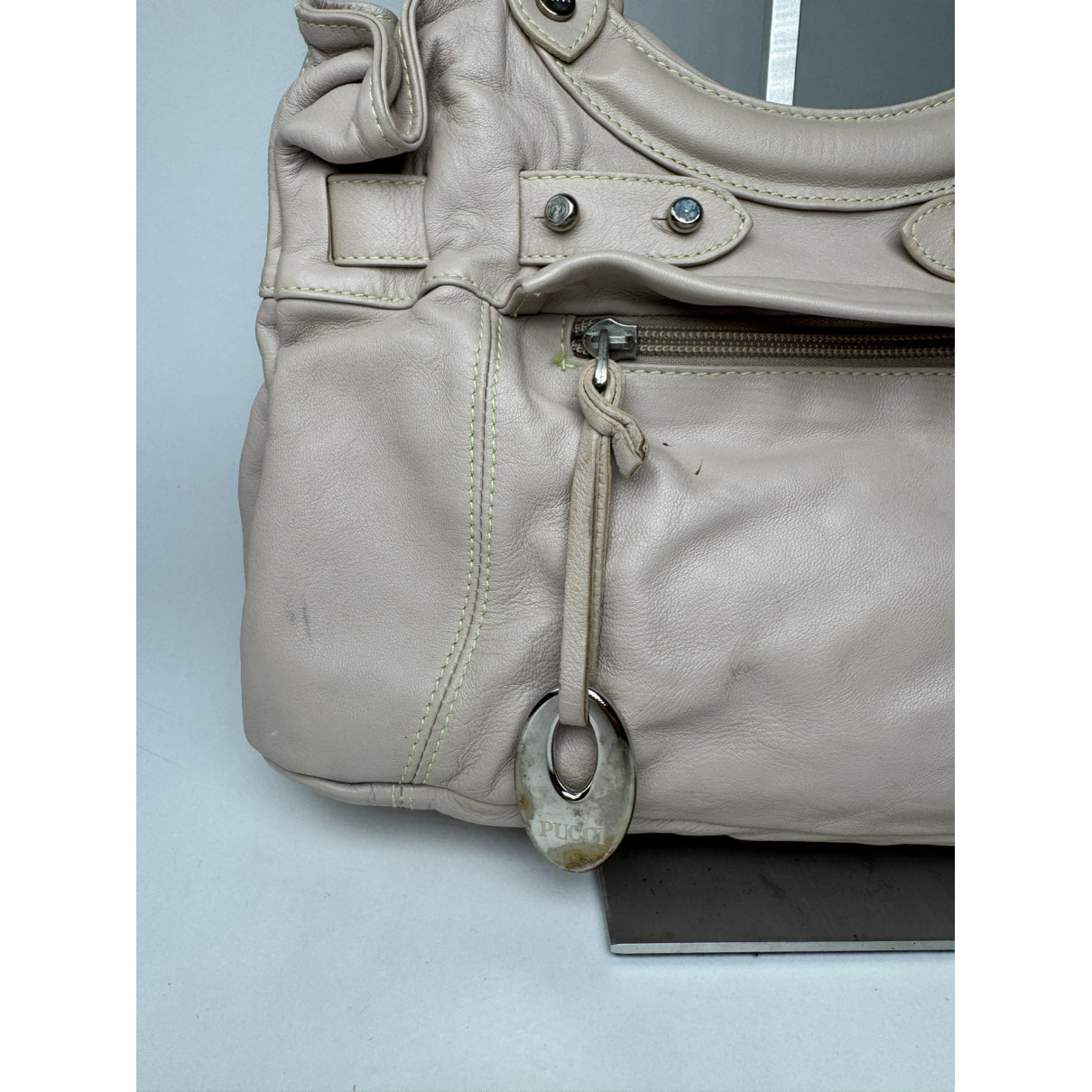 Emilio Pucci Beige Leather Handbag image 4