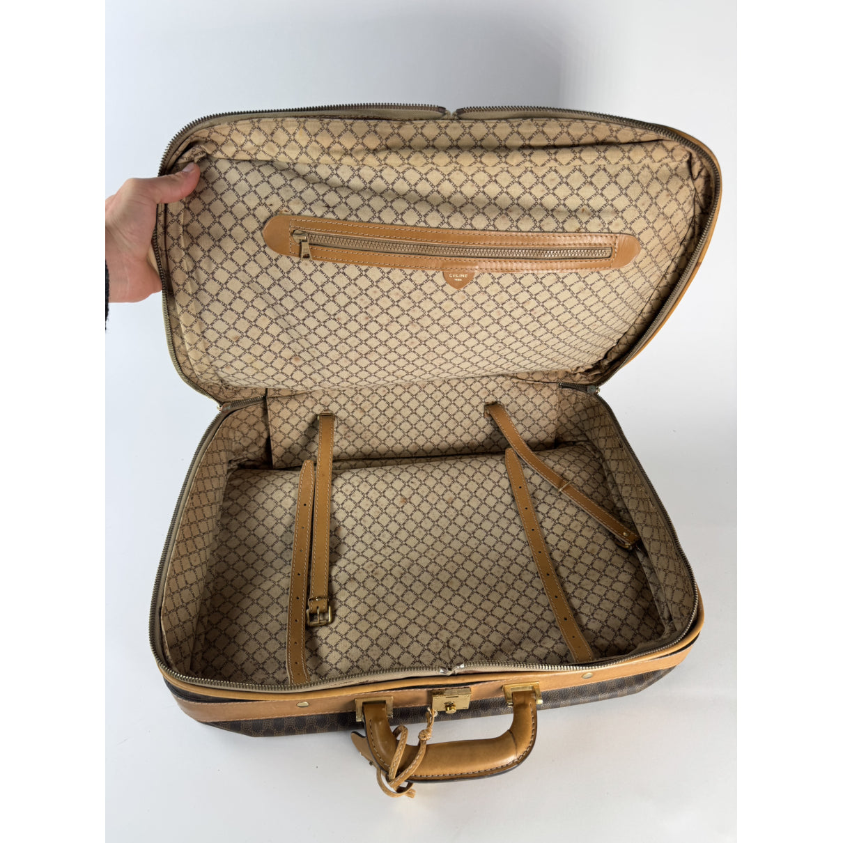 Celine Luggage Brown Leather Travel Bag image 3