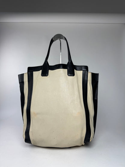 Vintage Chloe Alison leather Shopper Bag beige black