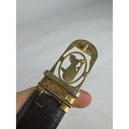 Celine Black Leather Belt image 3