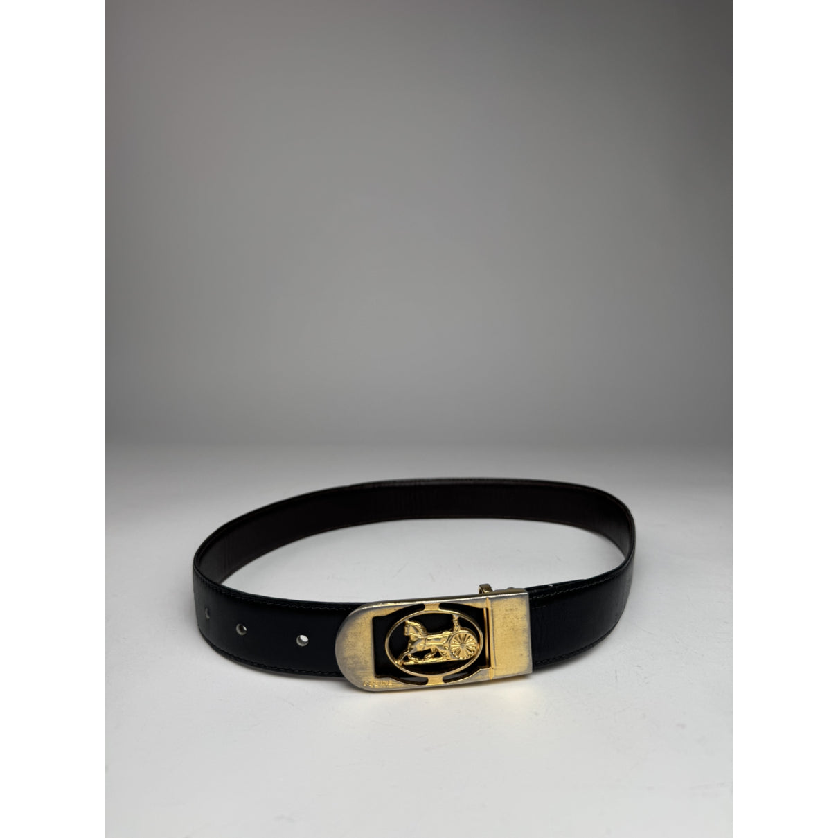 Celine Black Leather Belt image 5