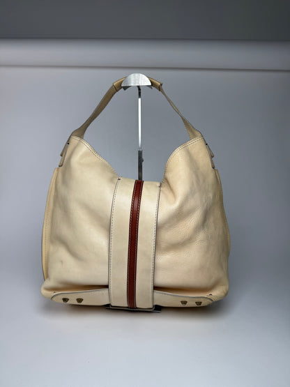 Vintage Chloe Leather Bag Beige brown