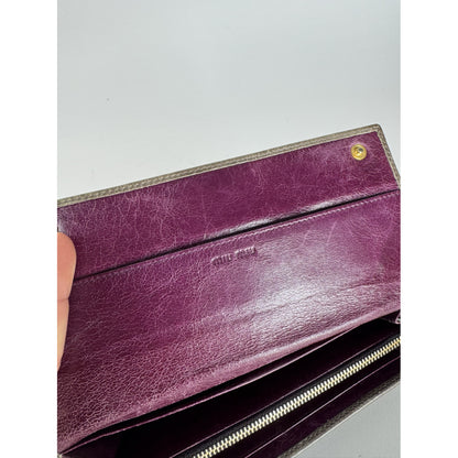 Miu Miu Grey Leather Wallet image 4