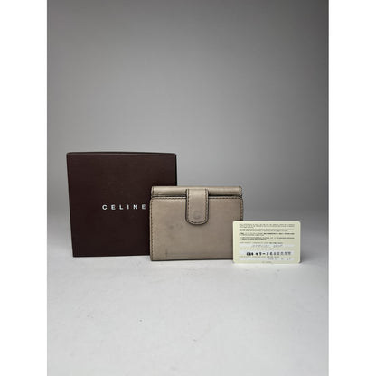 Celine Triomphe Grey Leather Wallet image 2