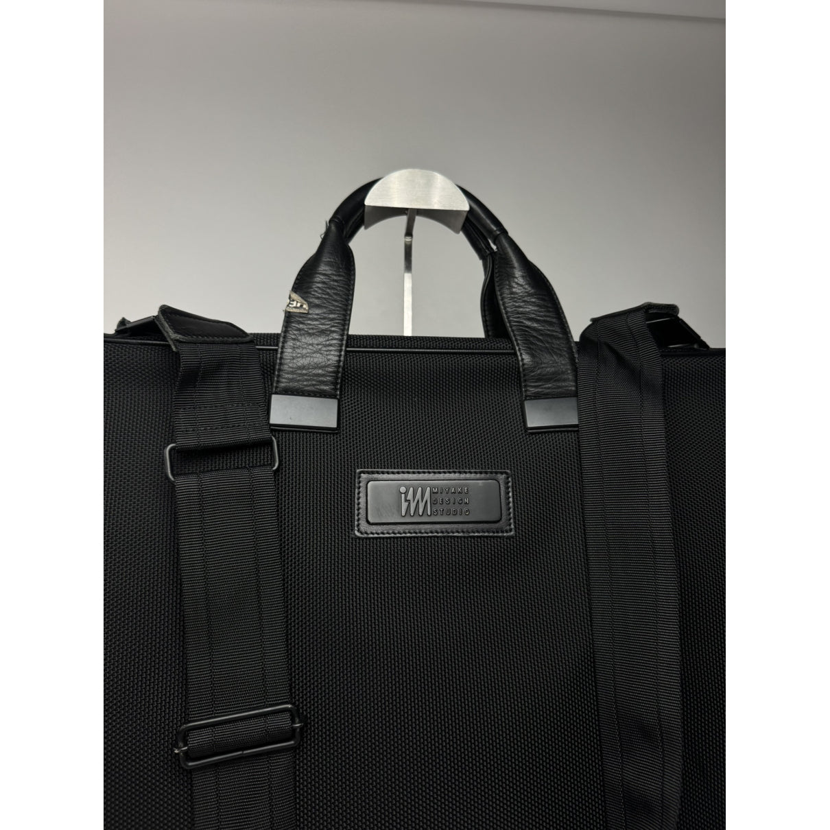 Issey Miyake Black Leather Travel Bag image 2