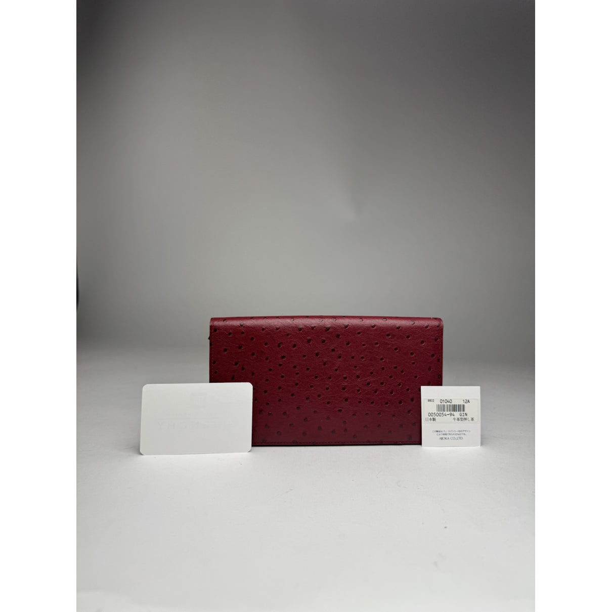 Givenchy GV3 Burgundy Ostrich Wallet image 2