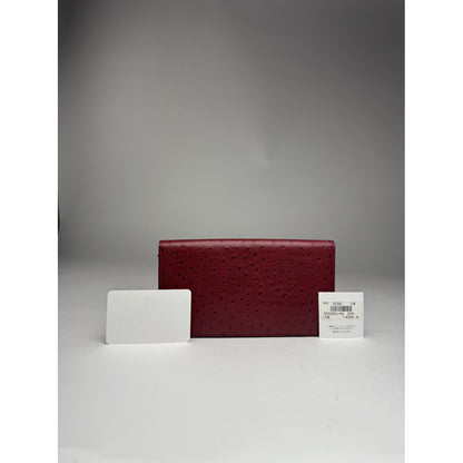 Givenchy GV3 Burgundy Ostrich Wallet image 2