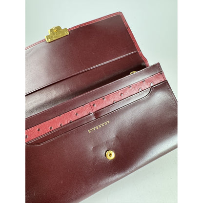 Givenchy GV3 Burgundy Ostrich Wallet image 4
