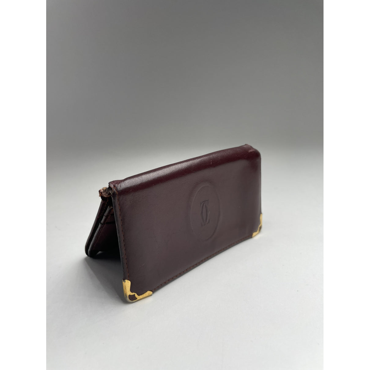 Cartier Burgundy Leather Purse image 4