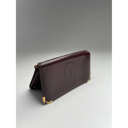 Cartier Burgundy Leather Purse image 4