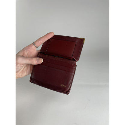 Cartier Burgundy Leather Purse image 5