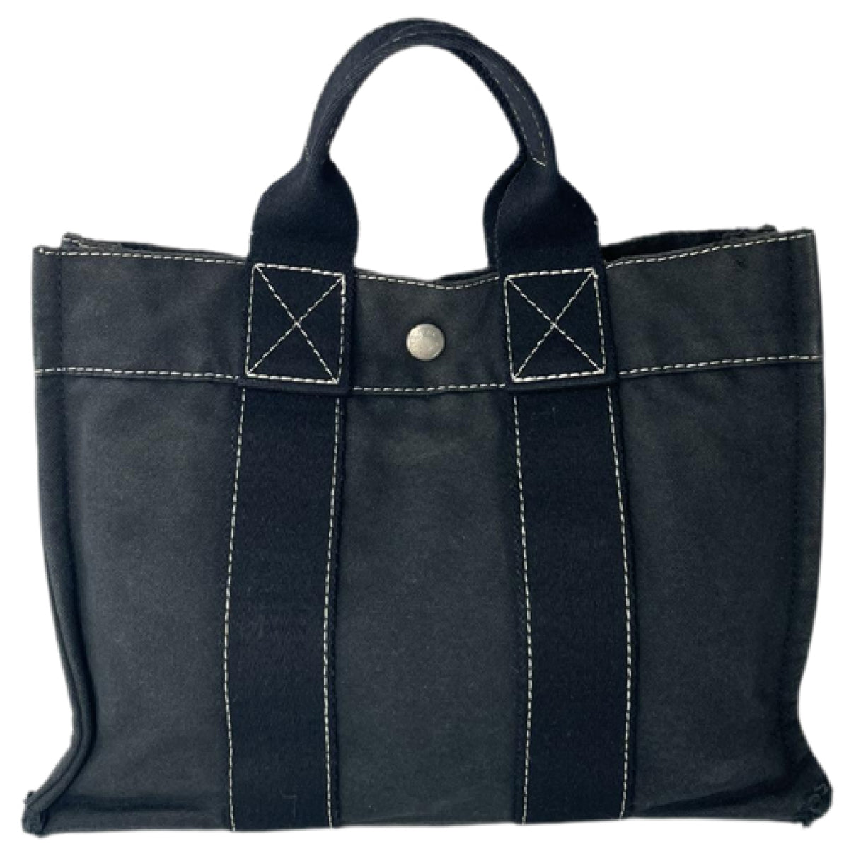 Hermès Navy Cotton Handbag image 1
