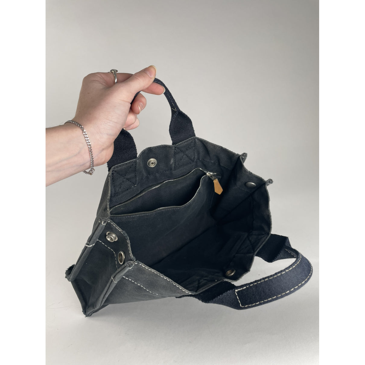 Hermès Navy Cotton Handbag image 4