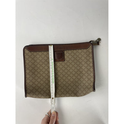 Celine Triomphe Beige Leather Clutch Bag image 3