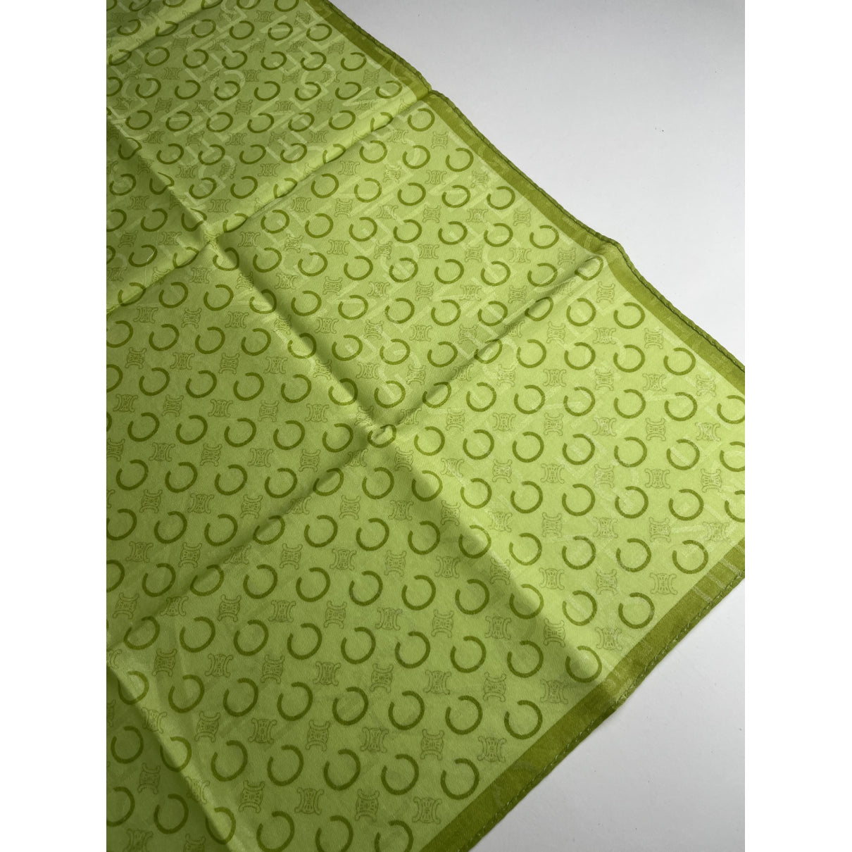 Celine Green Silk Scarf image 3
