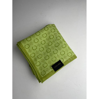 Celine Green Silk Scarf image 5