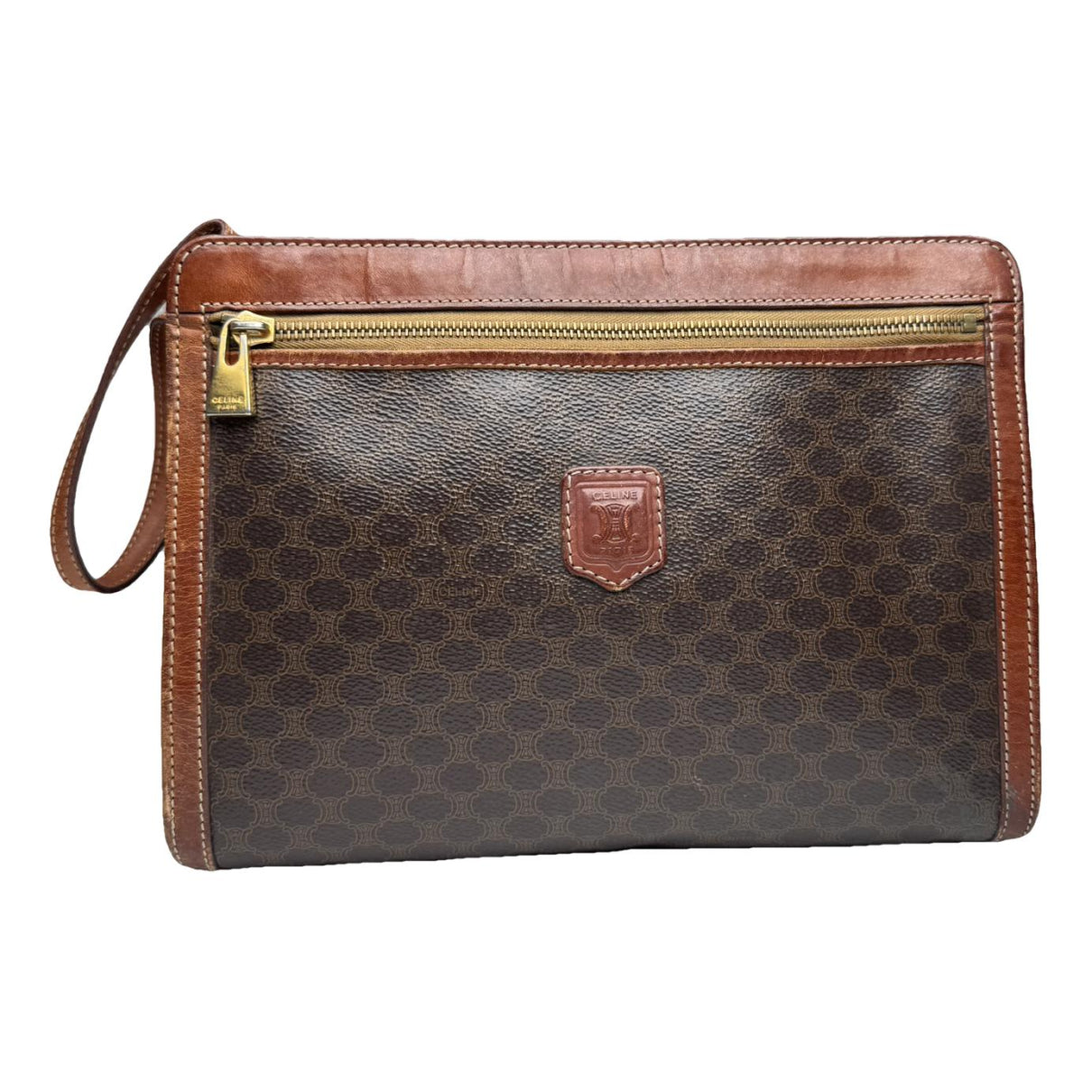 Celine Brown Leather Clutch Bag image 1
