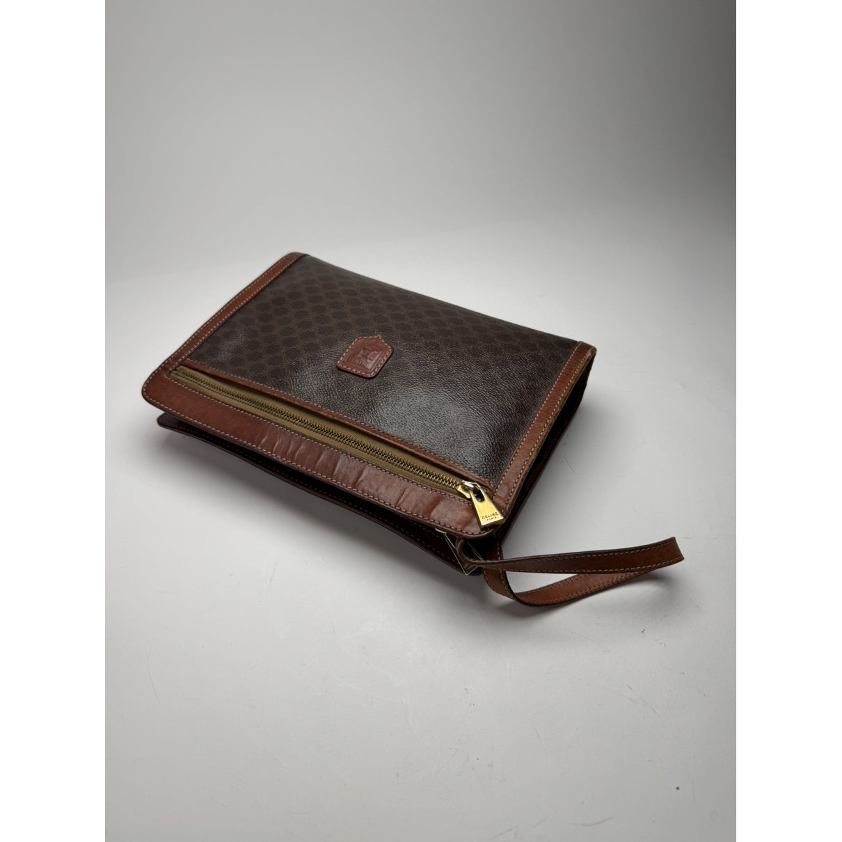 Celine Brown Leather Clutch Bag image 4