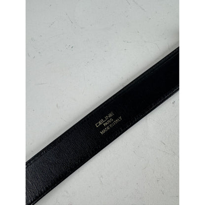 Celine Triomphe Black Leather Belt image 3